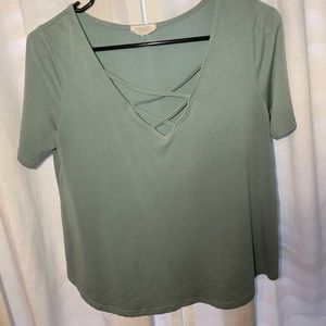 Sea foam Green Flowy Top